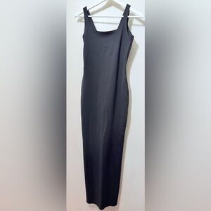 SKIMS Body Long Slip Dress w/ Built In Bodysuit Onyx Size Large Maxi Dress